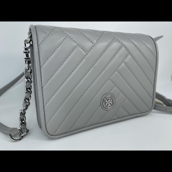 NEW Tory Burch Grey Alexa Combo Crossbody $428 - Picture 5 of 8